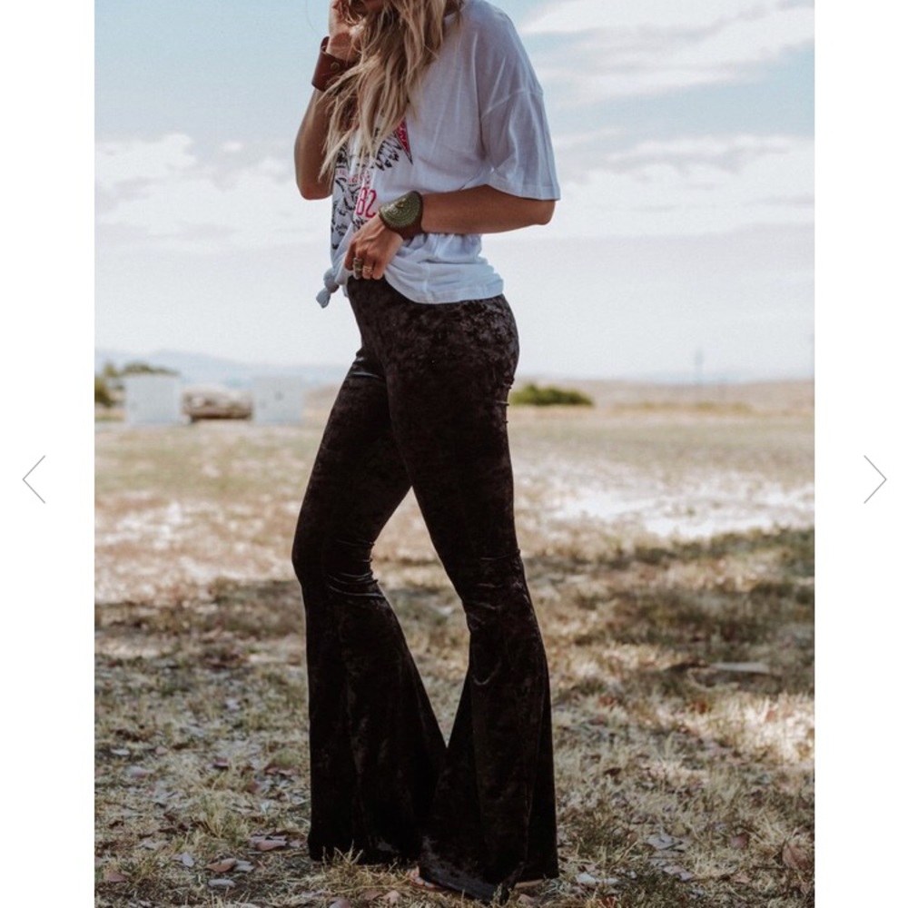 Black Velvet Bell Bottoms